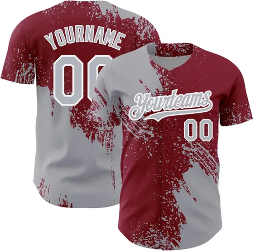Vista 49 de Camiseta de béisbol personalizada con patrón de cepillo de béisbol, camisas de béisbol personalizadas, uniforme deportivo, número de nombre cosido
