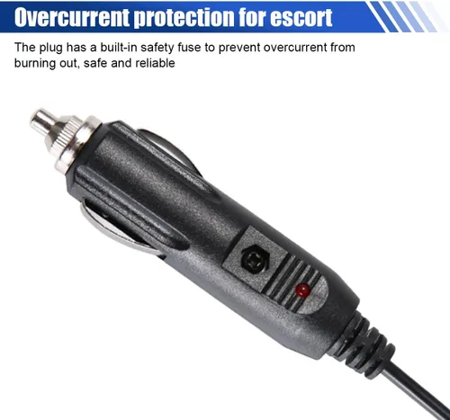Vista 5 de Cargador de coche de 12 V con cable de alimentación de 5 V CC, cable de alimentación universal de 0.217 x 0.083 in con 11 conectores, cable de carga