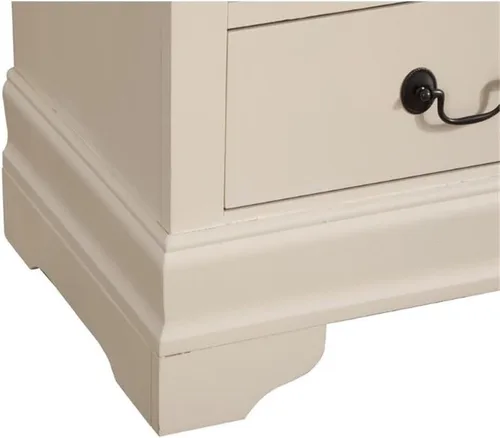 Vista 7 de Glory Furniture Louis Phillipe - Mesita de noche con 2 cajones, color beige