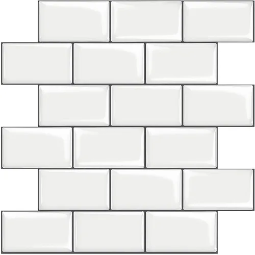 Vista 16 de STICKGOO - Azulejos de metro blancos para despegar y pegar, azulejos adhesivos para cocina (paquete de 1, diseño más grueso)