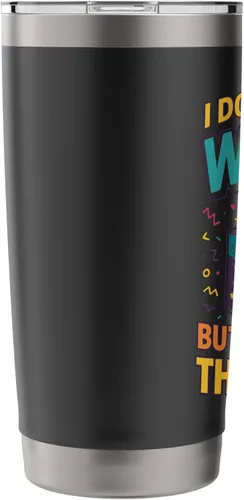 Vista 4 de Vaso aislado de acero inoxidable con texto en inglés "I Don't Always Whoop But When I Do Funny Retro Boombox