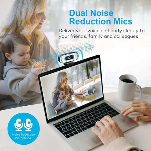 Vista 6 de Cámara USB 1080P compatible con Switch 2/PC/Mac/Laptop Negro 02