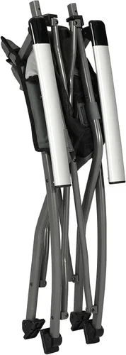 Vista 13 de TIMBER RIDGE Silla plegable de campamento para adultos, sillas plegables de aluminio con respaldo alto con organizador de tazas y reposacabezas