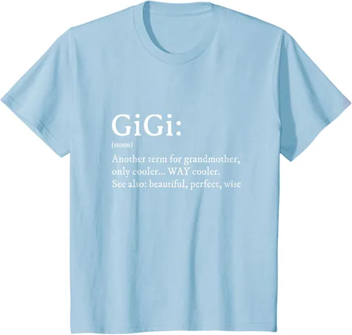 Vista 14 de Gigi Definition - Camiseta de regalo para abuela, cumpleaños y abuela, Negro