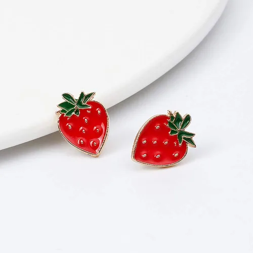 Vista 7 de Pendientes creativos y divertidos de frutas realistas para mujeres y niñas