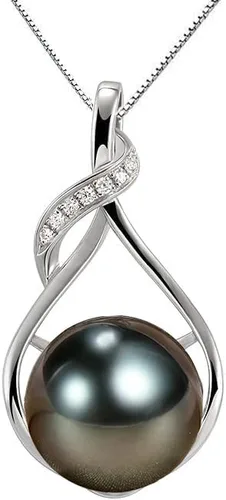 Vista 2 de Regalos para Mujeres Esposa-Collar-de-Perlas-Negras-de-Tahití-Regalo para Esposa Boda Cumpleaños Aniversario Joyería-Mamá Novia Ella Regalos del Día