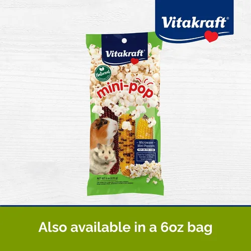 Vista 7 de Vitakraft Mini Pops - Mazorcas de maíz para microondas para animales pequeños, bocadillo de maíz en la mazorca para hámsters, conejos y cobayas
