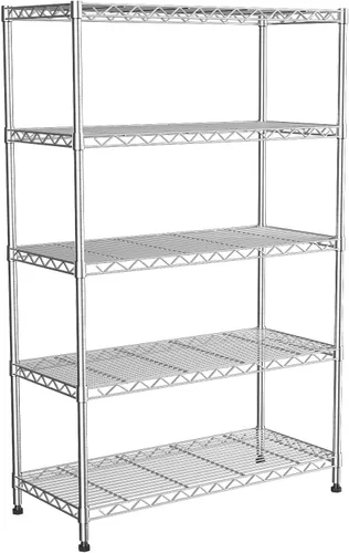 Vista 12 de Estantería resistente de 5 niveles, 30 pulgadas de ancho x 14 pulgadas de profundidad x 62 pulgadas de alto, estantería de metal con ruedas