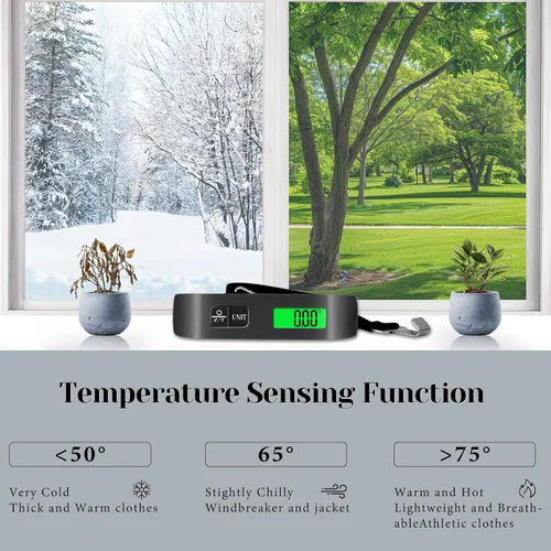 Vista 7 de Báscula de equipaje, báscula de equipaje de 110 libras con funciones de conmutación de 4 unidades y pantalla LED, báscula de equipaje digital