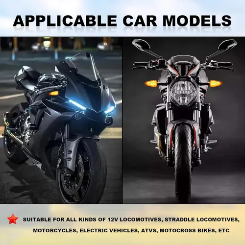 Vista 5 de 4PCS Mini Stalk Flecha Luz Motocicleta Señal de Giro Luces Luces Delanteras Luces Traseras Adecuado para todo tipo de locomotoras de 12V