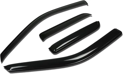 Vista 32 de Auto Dynasty 2 piezas viseras de ventana con cinta adhesiva protector de lluvia compatible con Dodge Stratus Chrysler Sebring 2001-2005 Cupé de 2