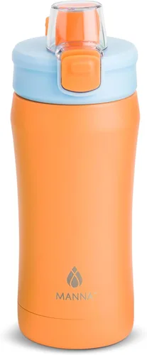 Vista 33 de Manna Botella de acero inoxidable con tapa de bloqueo a presión y boquilla para sorber - 16 onzas - Blazer Powder Coat