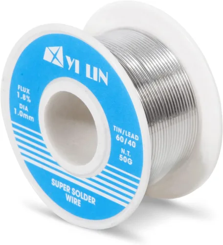 Vista 10 de YI LIN Alambre de soldadura de base de colofonia de plomo de estaño de soldadura 60/40 para soldadura eléctrica (0.024 in/1.76 oz)