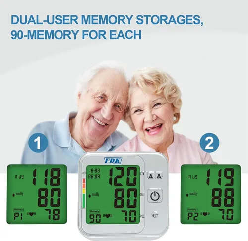 Vista 2 de Monitores de presión arterial para uso doméstico; control de volumen de voz bilingüe (inglés/español); monitor de presión arterial de brazo parlante