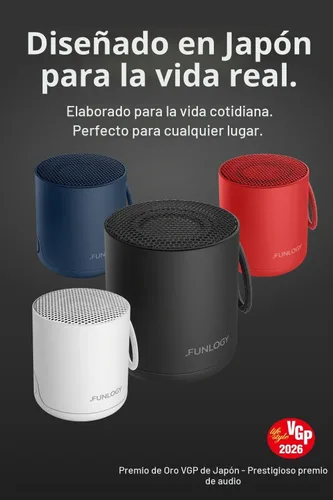Vista 8 de FUNLOGY Portable Mini2 Bluetooth Speaker, Wireless Portable Speaker with Deep Bass, IPX7 Waterproof, TWS Stereo Pairing, Built-in Mic, Small Speaker