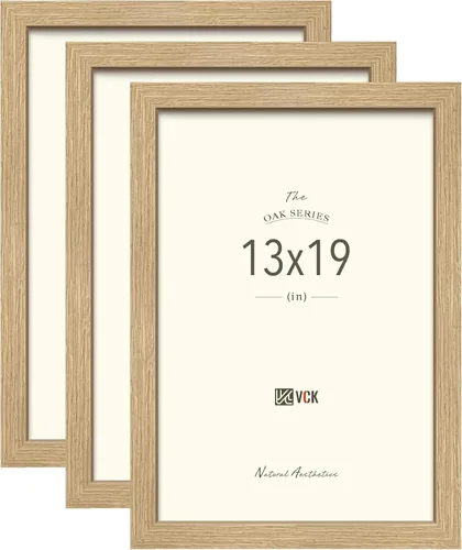 Vista 8 de VCK Juego de 3 portarretratos de 8 x 10 pulgadas, roble negro, textura natural, exclusivo marco de madera, exhibición de mesa o colgar en la pared