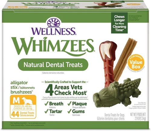 Vista 10 de Wellness WHIMZEES Value Pack - Golosinas dentales naturales para perros, masticables, refresca el aliento, tamaño extragrande, caja de 64 onzas, 15