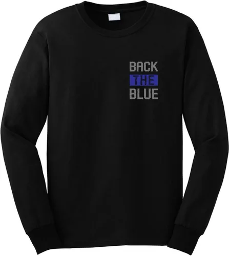 Vista 2 de Back The BlueUSA Flag Police Lives Matter - Camiseta de manga larga