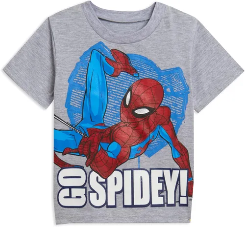 Vista 3 de Marvel Conjunto de camiseta de Spiderman y pantalones cortos de rizo francés de los Vengadores