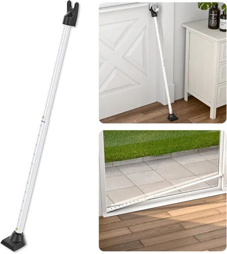 Vista 13 de SECURITYMAN Barra de seguridad para puerta 2 en 1 y barra de seguridad para puerta corredera – Jammer de puerta construida de hierro de alta calidad