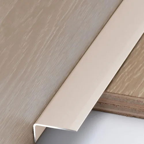Vista 9 de IBOWZ Protector de nariz de escalera, borde de escalera, tiras de perfil de transición de piso para tablero de madera de vinilo, barra de moldeo