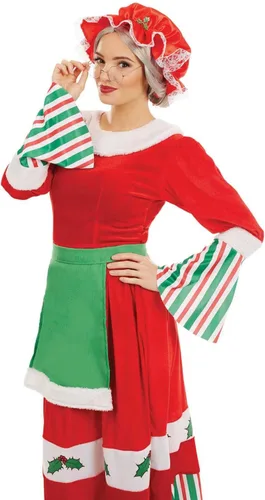 Vista 2 de fun shack Señora Claus tradicional para mujer