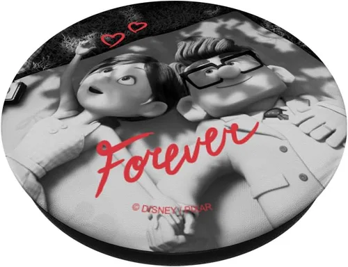 Vista 2 de Disney PIXAR UP Carl y Ellie Forever Heart PopSockets PopGrip estándar