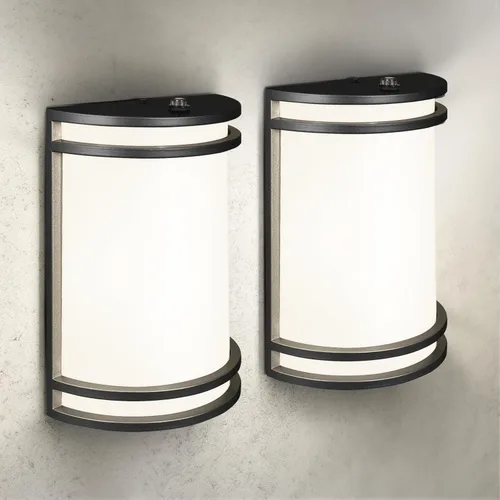 Vista 16 de ASD - Aplique de pared LED para exteriores, del atardecer al amanecer Fotocélula negra