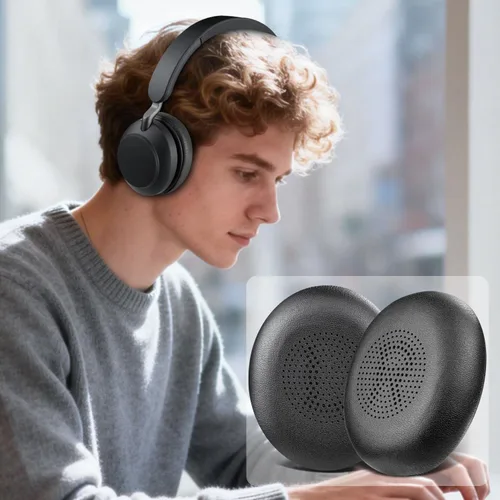 Vista 5 de SOULWIT Almohadillas para Jabra Evolve2 65, Elite 45h - Negro