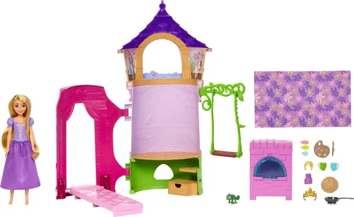 Vista 8 de Mattel Disney Princess Rapunzel - Muñeca pequeña y caballo Maximus con silla de montar, de Mattel Disney Movie Tangled