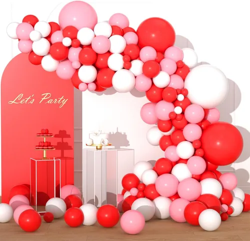 Vista 12 de Kit de arco de guirnalda de globos azules y amarillos – 122 globos azul real, rosa, globos azules y amarillos, guirnalda de globos para cumpleaños