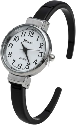 Vista 12 de Collections Quartz Womens 26mm Delicate Metal Cuff Bangle Watch Plateado