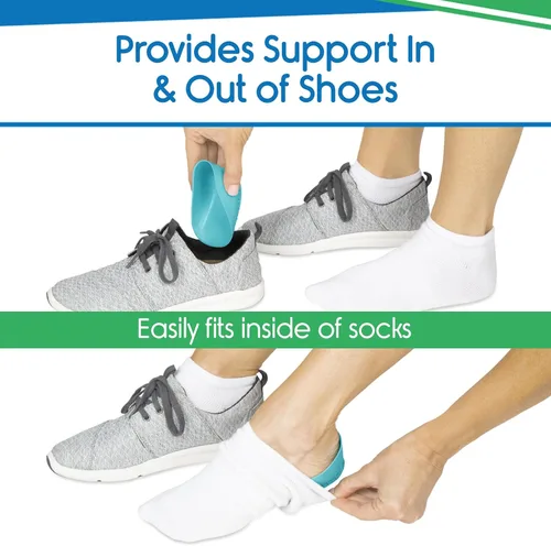 Vista 4 de ViveSole Tacones resistentes para aliviar el dolor de talón y apoyo, almohadillas de gel para enfermedades graves y fascitis plantar, almohadilla
