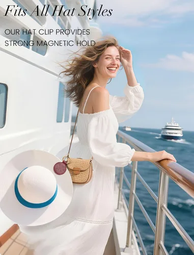Vista 26 de Niveaya Clip magnético para sombrero para viajar en la bolsa, gancho de almacenamiento magnético, accesorio esencial de viaje de vacaciones