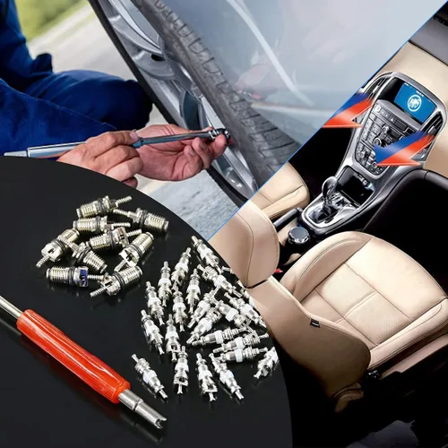 Vista 7 de Glarks 36 piezas de aire acondicionado de coche núcleo de válvula Schrader núcleos accesorios A/C R12 R134a válvula de neumático de refrigeración