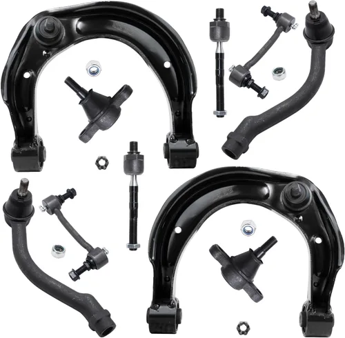Vista 119 de Detroit Axle - Kit de suspensión delantera de 10 piezas para Jeep 2002-2004