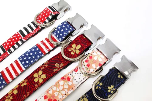 Vista 5 de Collar para perros, collar de diseño de algodón, lindos collares de flores para hembras y cachorros, para perros pequeños, medianos y grandes