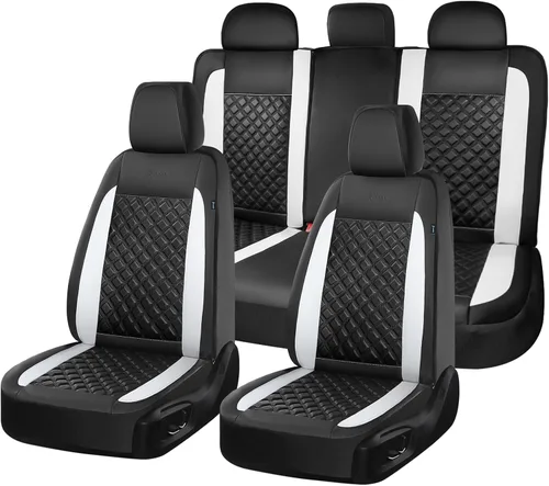 Vista 23 de Fundas de asiento delantero de automóvil, fundas de asiento de cuero para automóviles, protector de asiento de automóvil, impermeable, transpirable