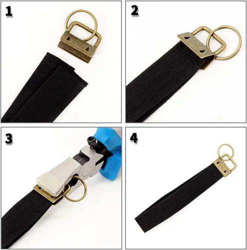 Vista 4 de SPEEDWOX Accesorios para llavero con anillo dividido, juego de correas para manualidades