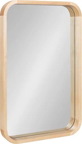 Vista 11 de Kate and Laurel Hutton Modern Radius - Espejo de pared rectangular de madera, 20 x 30 pulgadas, gris; espejo decorativo grande y robusto para pared