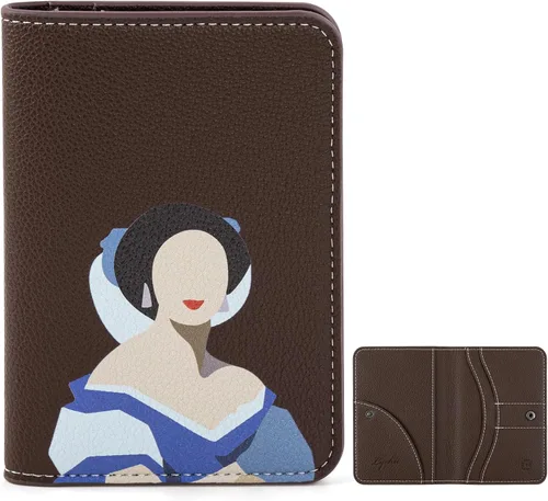 Vista 10 de Lychii Soporte para pasaporte, funda delgada para pasaporte, cartera de viaje con bloqueo RFID, funda protectora de piel sintética para pasaportes