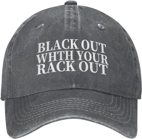 Vista 2 de Black Out con su Rack Out Gorras de béisbol Retro Sports Denim Cap Negro