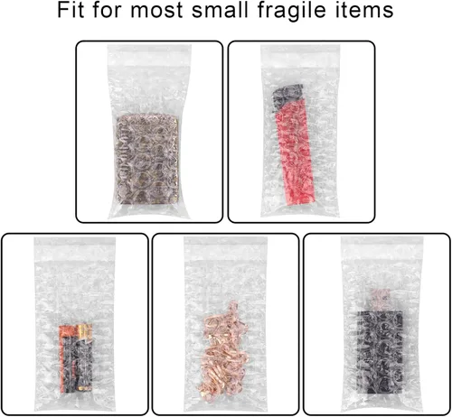 Vista 5 de 100 piezas de pequeñas bolsas de burbujas autosellables de 2" x 3.15" Bolsas de burbujas mini autosellables, bolsas de acolchado, bolsas de doble