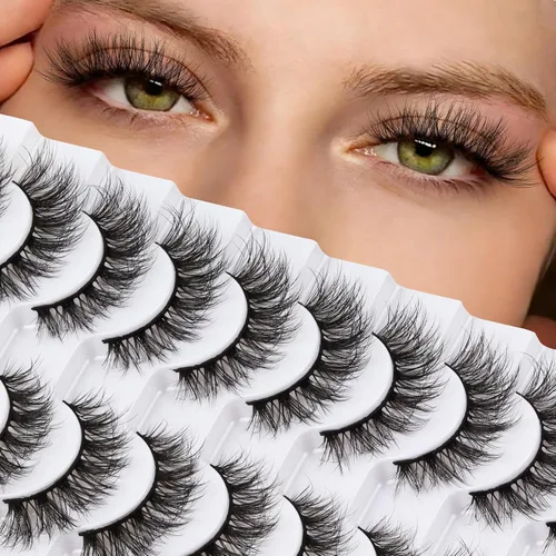 Vista 21 de Veleasha Manga Lashes Anime Pestañas postizas Tiras de pestañas puntiagudas