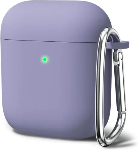 Vista 45 de Oakxco Funda de silicona para Airpods 3, bonita funda rígida femenina para Airpods de 3ª generación con llavero, gel de goma colorido suave de TPU