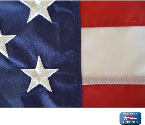 Vista 3 de Annin Flagmakers Bandera Estadounidense de Nailon para Todo Tipo de Clima SolarGuard Nyl-Glo, 2.5 x 4 pies (Modelo 2440) 100% FABRICADO en Estados