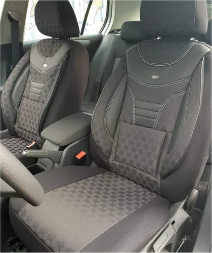 Vista 2 de BREMER SITZBEZÜGE Dimensions seat Covers Compatible with VW T6 Multivan Driver and Passenger from 2015 910 Black