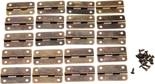 Vista 2 de Bisagra de hardware 20 unids latón antiguo gabinete bisagras de puerta para muebles joyería caja de madera bisagra muebles accesorios de hardware
