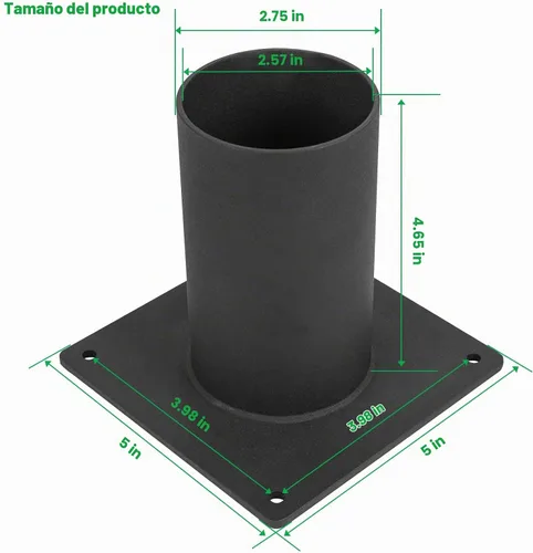 Vista 3 de Base de montaje en muelle, adaptador de montaje de muelle resistente para accesorios de luz de poste de 3 pulgadas, accesorios de montaje incluidos