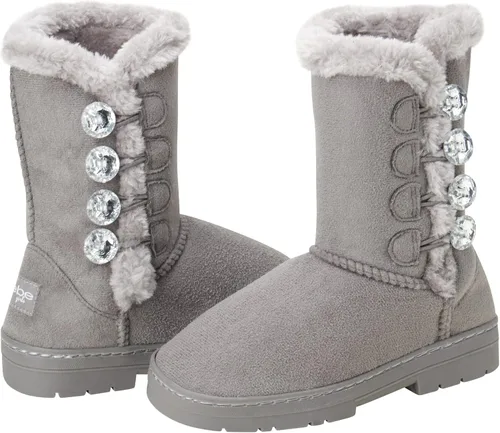 Vista 3 de bebe Girl's Fur Lined Winter Boot with Rhinestone Details (ToddlerLittle GirlBig Girl)